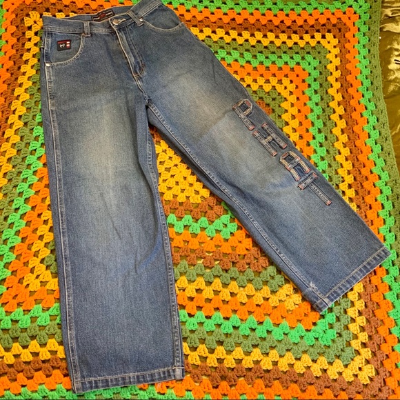 Vintage 90s Phat Farm High Waisted Wide Leg Jeans - Picture 8 of 8